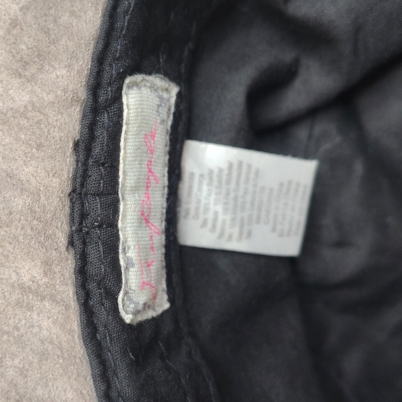 Free People Suede Leather Hat Cap Gray Tan Floppy Boho One Size - Picture 5 of 9